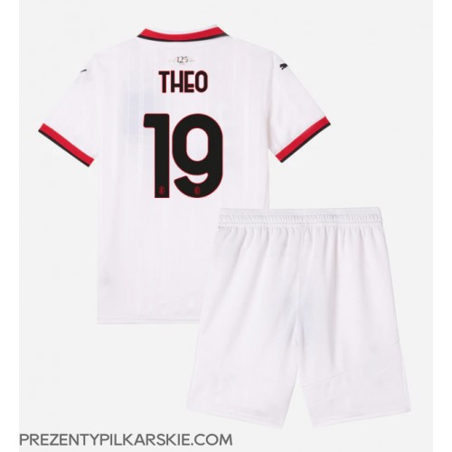 Stroje piłkarskie AC Milan Theo Hernandez #19 Koszulka Wyjazdowej dla dzieci 2024-25 Krótki Rękaw (+ szorty)
